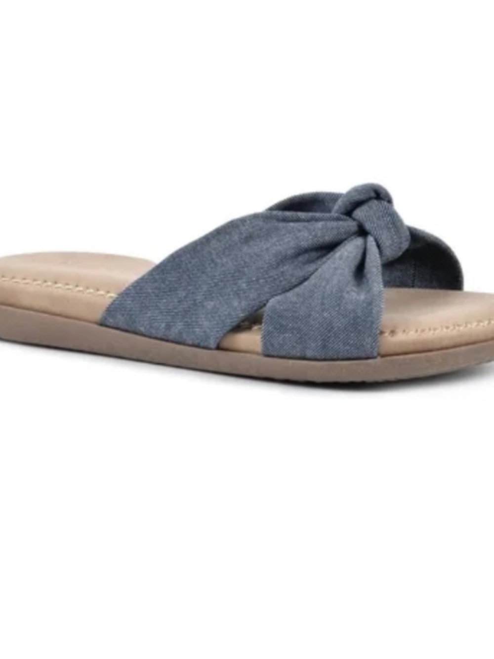 NWOT Cliffs by White Mountain Denim Knot Slip In Favorite Sandals 8